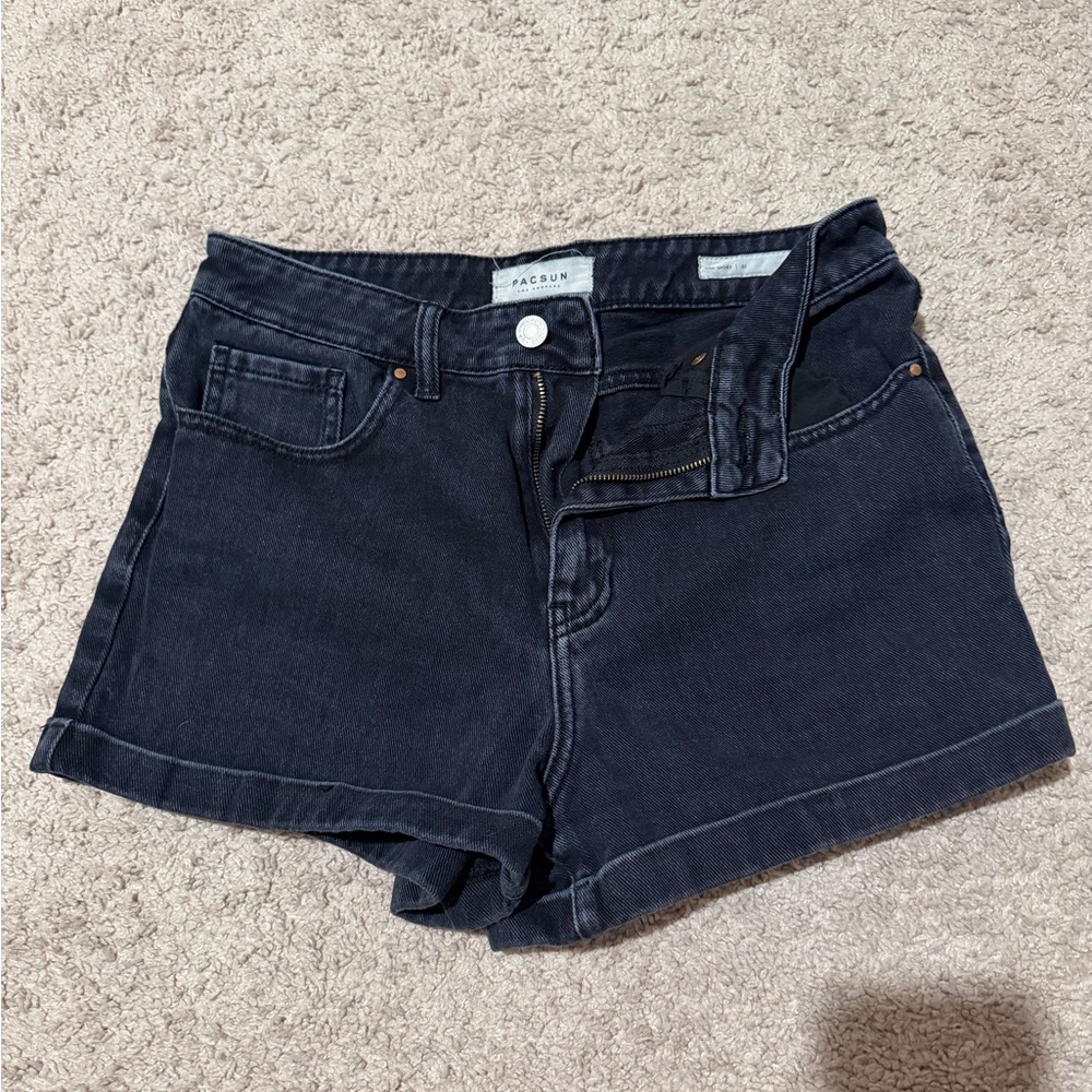PacSun Dark Wash High-Rise Jean Shorts